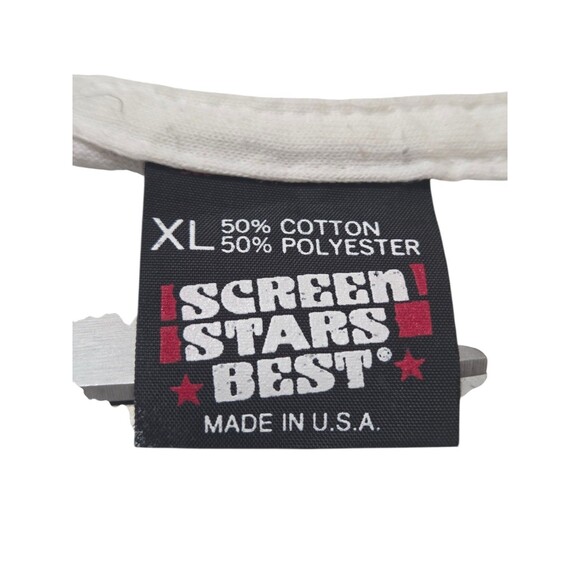 Vintage 80s Screen Stars T Shirt XL School Frenship Graphic Made In USA H1.1 - Picture 3 of 9